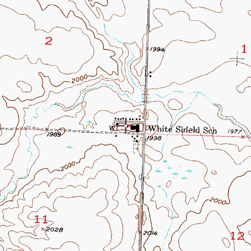 Topographic Map of White Shield, ND