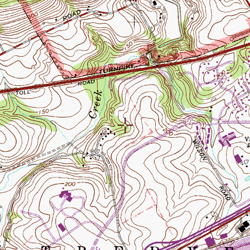 Topographic Map of Chesterbrook, PA