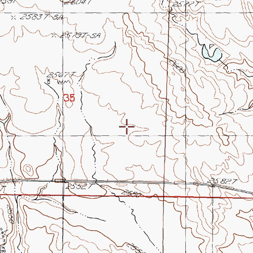 Topographic Map of White Horse, SD