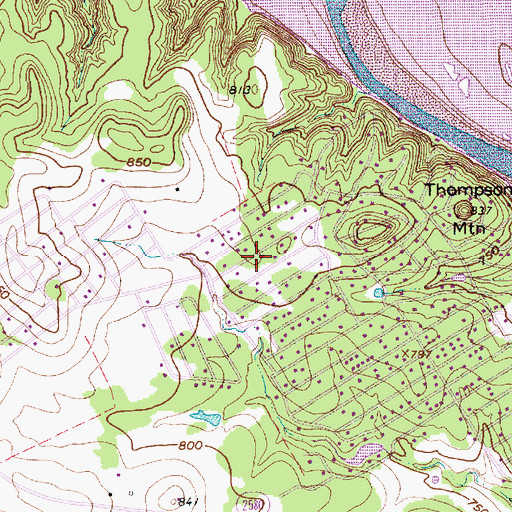 Topographic Map of Oak Trail Shores, TX