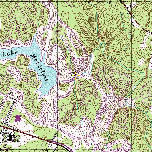 Topographic Map of Montclair, VA