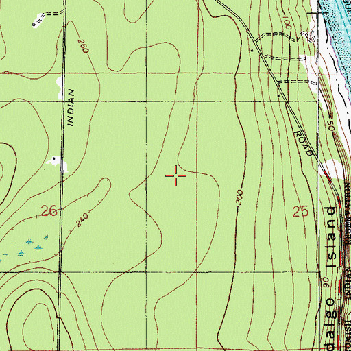 Topographic Map of Swinomish Village, WA