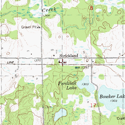 Topographic Map of Assumption Cemetery, WI