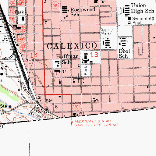 Topographic Map of Carnegie Public Library, CA