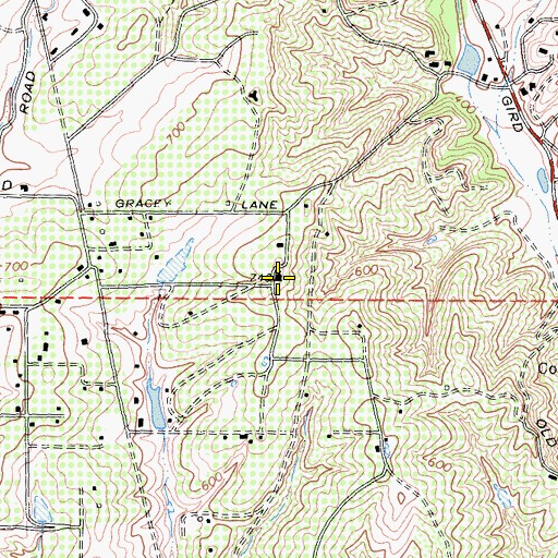 Topographic Map of John Culbertson Winery, CA