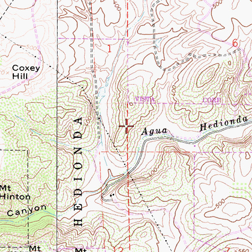 Topographic Map of Buena Vista Park, CA
