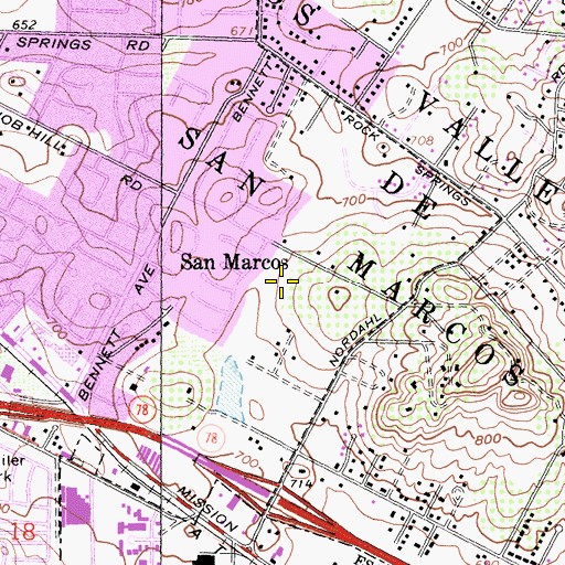 Topographic Map of Knob Hill Park, CA