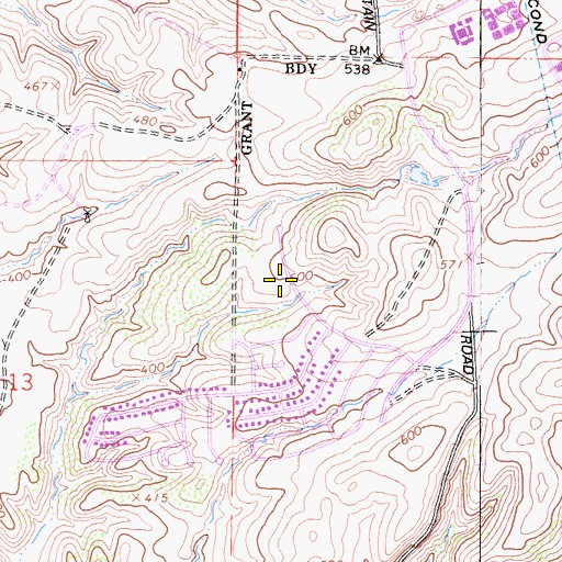 Topographic Map of Sundance Elementary School, CA