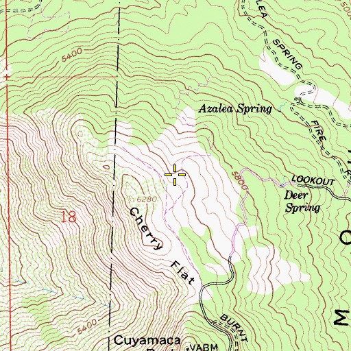 Topographic Map of Conejos Spring, CA