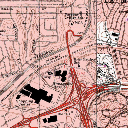 Topographic Map of Grossmont Hospital Annex, CA