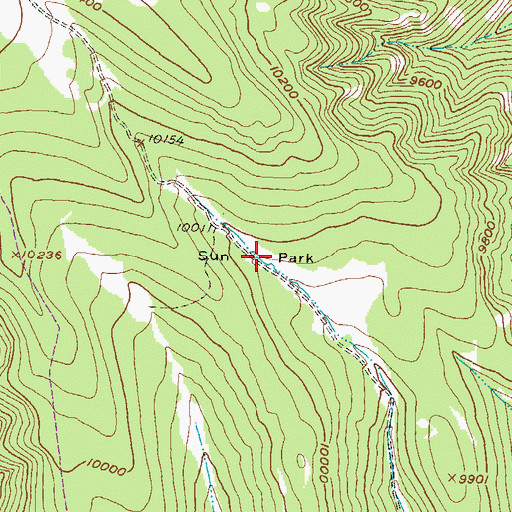 Topographic Map of Sun Park, CO