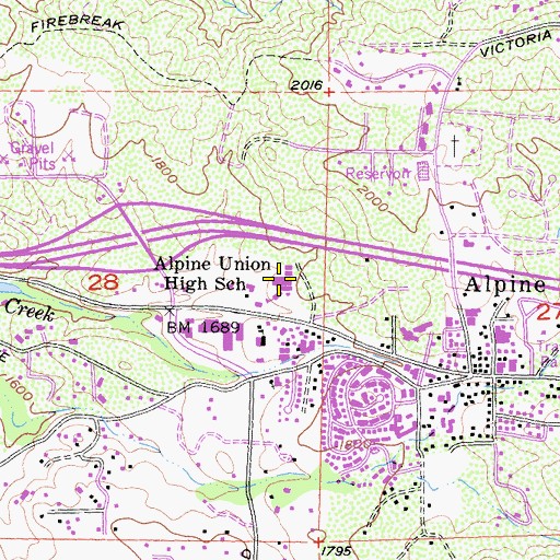 Topographic Map of Good Shepherd of the Hills Church, CA