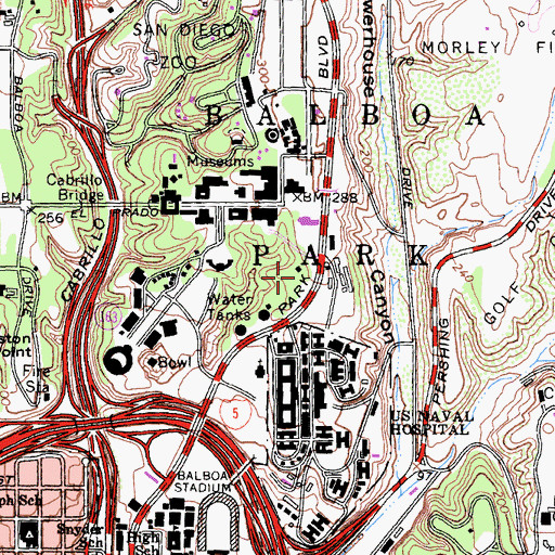 Topographic Map of Pepper Grove Picnic Area, CA