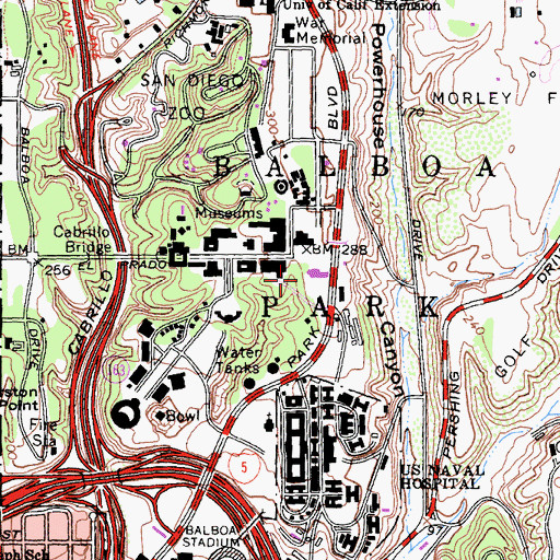 Topographic Map of Zoro Garden, CA