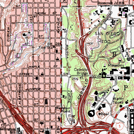 Topographic Map of Bowling Green, CA