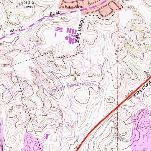 Topographic Map of South Bay Terraces, CA
