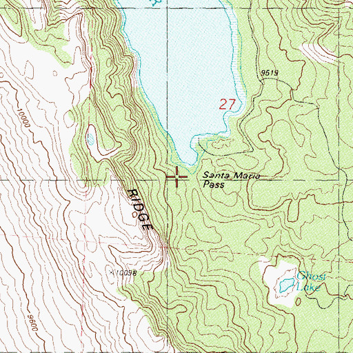 Topographic Map of Santa Maria Pass, CO