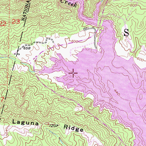 Topographic Map of Station Canyon Arm, CA