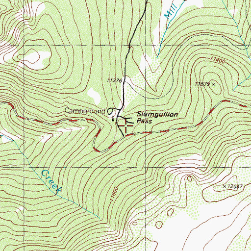 Topographic Map of Slumgullion Pass, CO