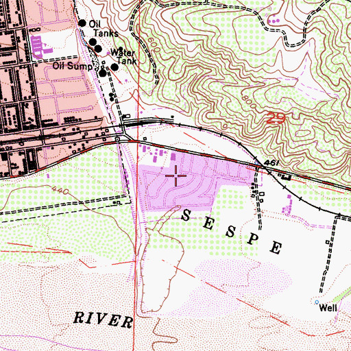 Topographic Map of El Dorada Mobile Estates, CA