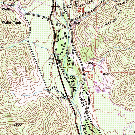 Topographic Map of Teagueville (historical), CA
