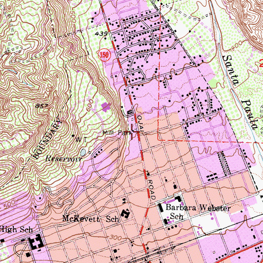 Topographic Map of The Church of Jesus Christ of Latter Day Saints, CA