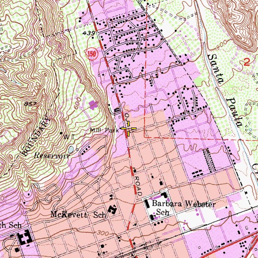 Topographic Map of The Church of Jesus Christ of Latter Day Saints, CA