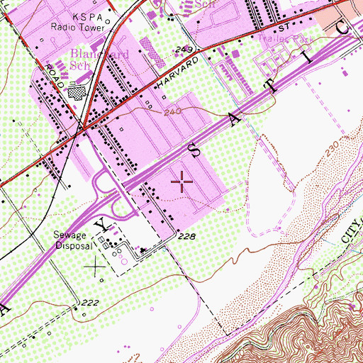 Topographic Map of Rancho Santa Paul Mobile Home Park, CA