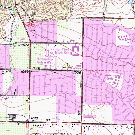 Topographic Map of Houghton Schreiber Park, CA