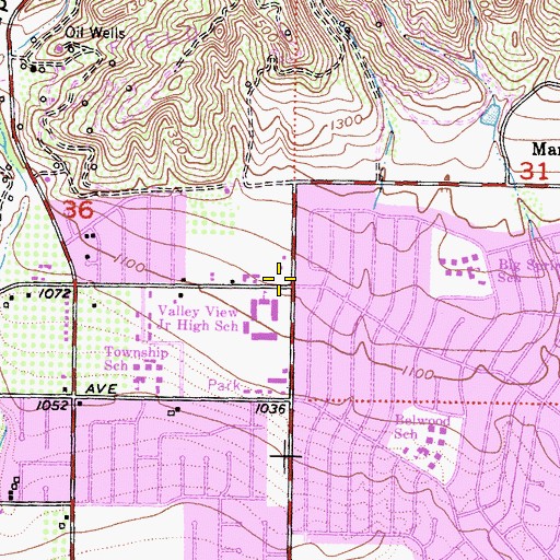 Topographic Map of The Church of Jesus Christ, CA