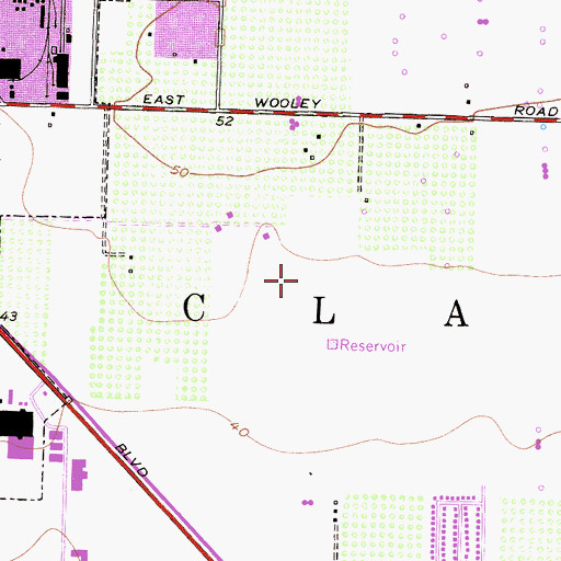 Topographic Map of Lemonwood Elementary School, CA