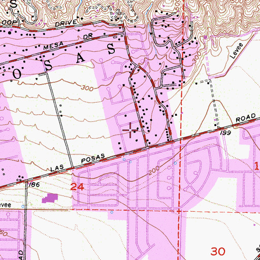 Topographic Map of Peace Lutheran Church, CA