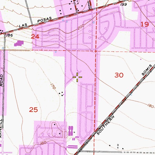 Topographic Map of Camarillo Branch Ventura County Library, CA