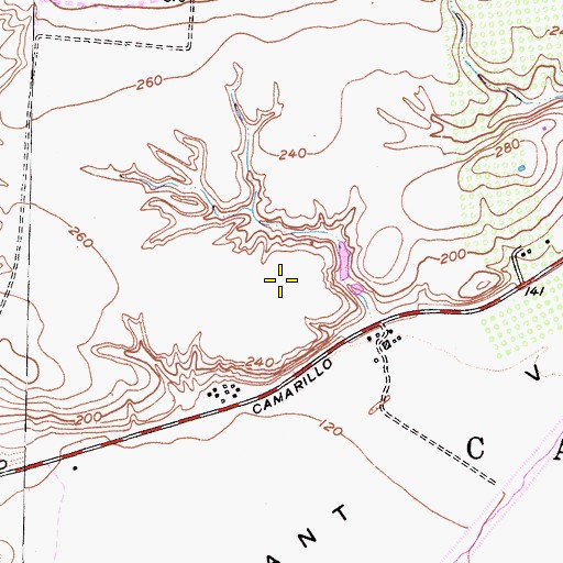 Topographic Map of Mission Oaks Community Park, CA