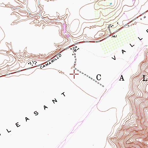 Topographic Map of Trailside Park, CA