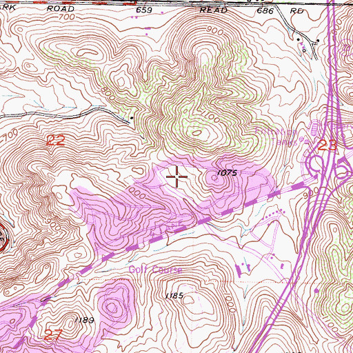 Topographic Map of Canada Park, CA
