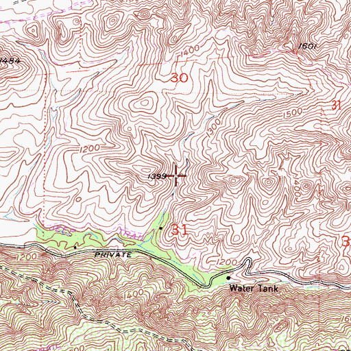 Topographic Map of Lang Ranch Open Space, CA