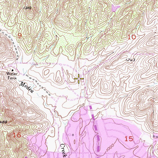 Topographic Map of Medea Creek Park, CA