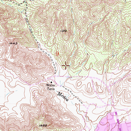 Topographic Map of Oak Canyon Community Park, CA