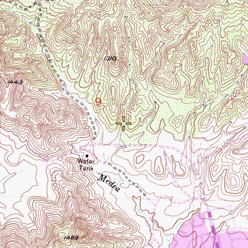 Topographic Map of Oak Canyon Community Park, CA