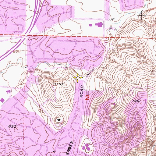 Topographic Map of Old Meadows Community Center, CA