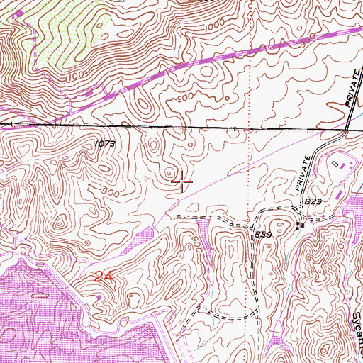 Topographic Map of Wood Ranch Golf Club, CA