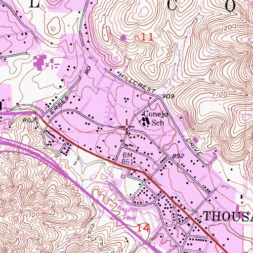 Topographic Map of Beyer Park, CA