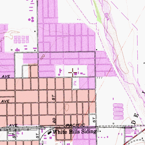 Topographic Map of Leonora Fillmore Elementary School, CA