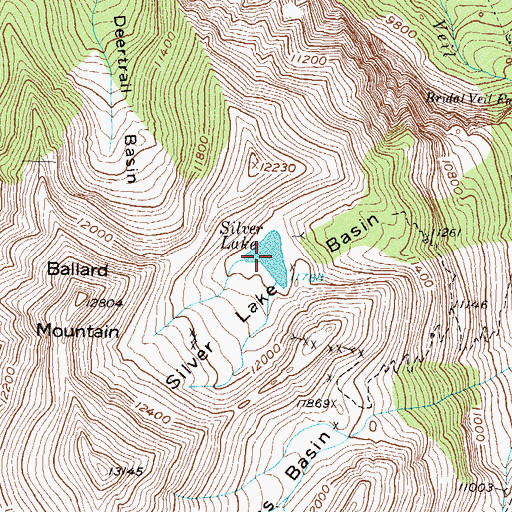 Topographic Map of Silver Lake, CO