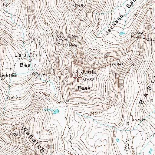 Topographic Map of La Junta Peak, CO