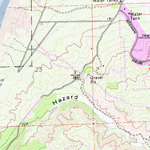 Topographic Map of Rim Trail, CA