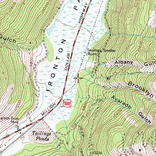 Topographic Map of Brooklyn Gulch, CO