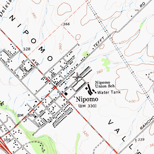Topographic Map of Nipomo Senior Center, CA