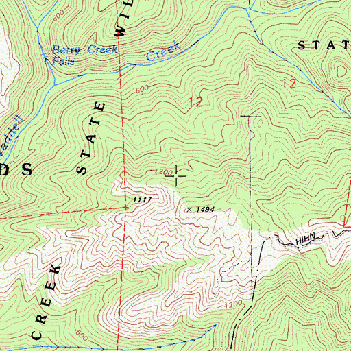 Topographic Map of Howard King Trail, CA